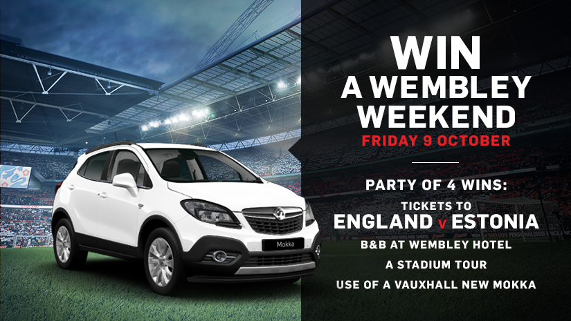 Win a Wembley Weekend for England v Estonia