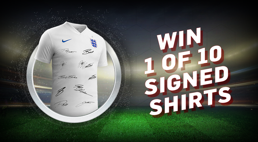 New competition: Win one of ten signed England shirts