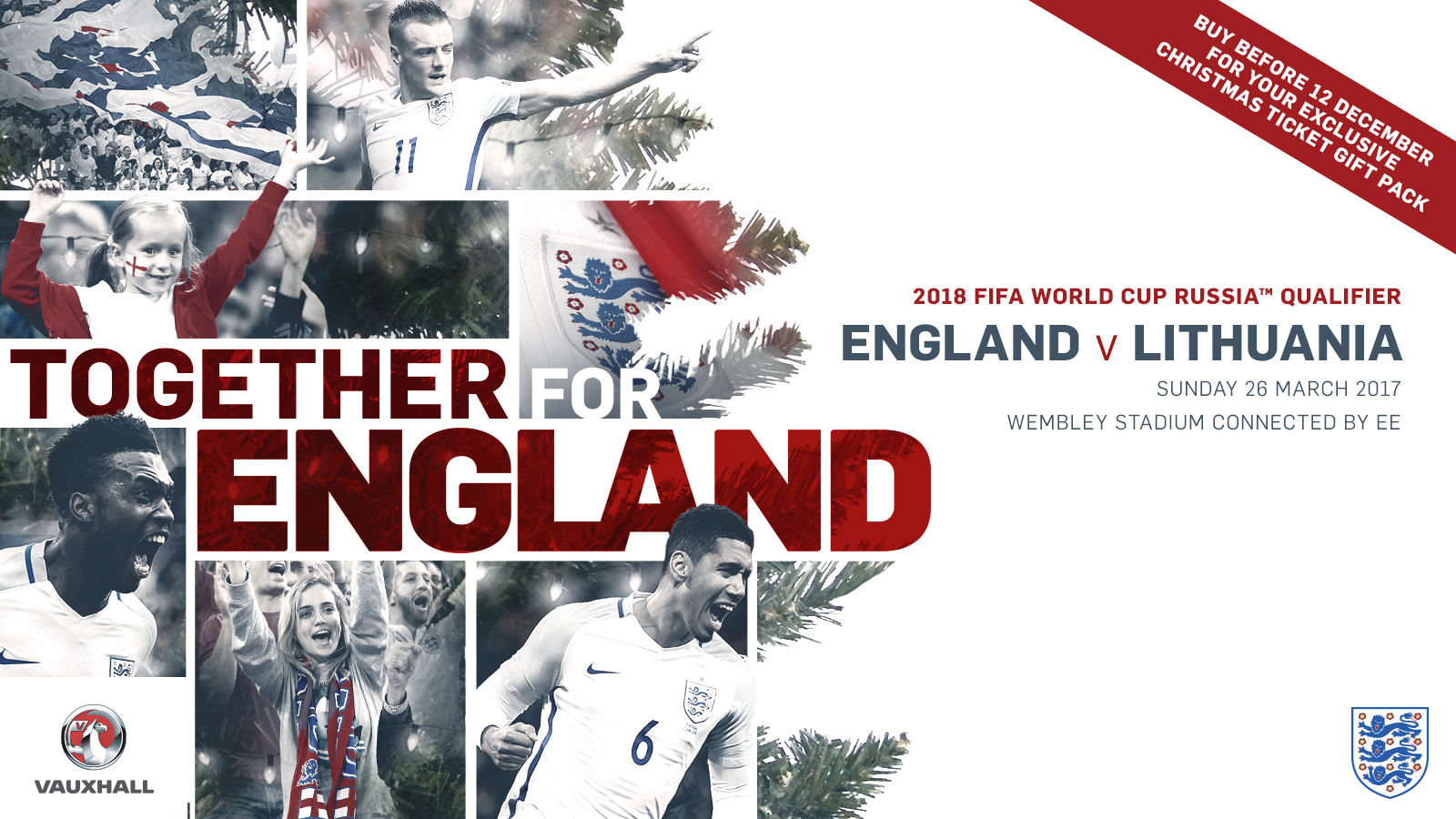 Christmas gift pack now on general sale for England v Lithuania