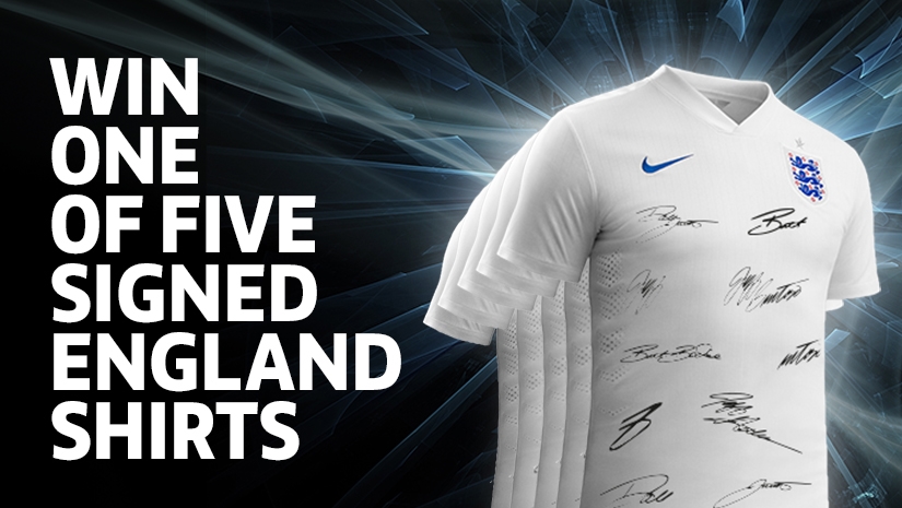 Win one of five signed England shirts