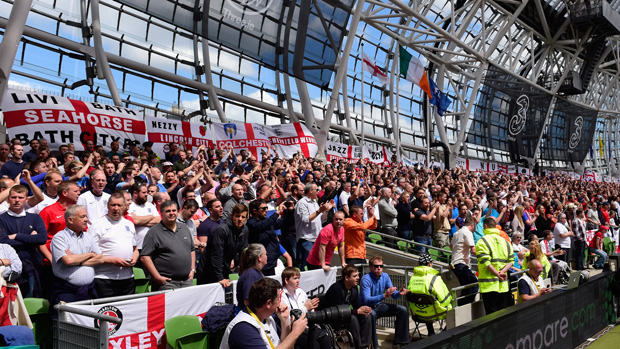 England fans have been praised after visit to Dublin