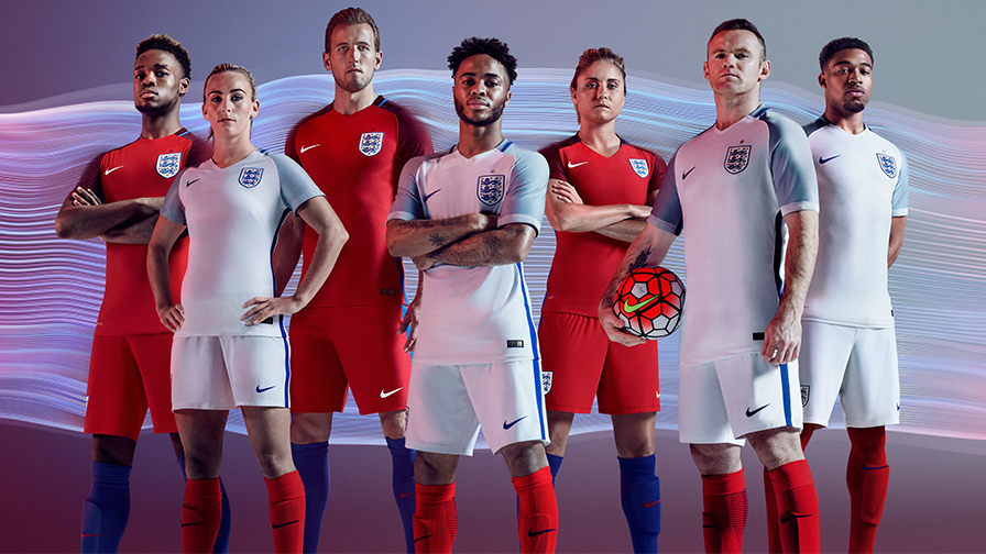 England's new home & away kits revealed ahead of Euro 2016