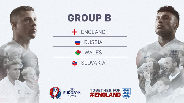 England will face Russia, Wales and Slovakia in Euro group