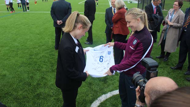 England star Laura Bassett opens new £800k 3G pitch in Staffs