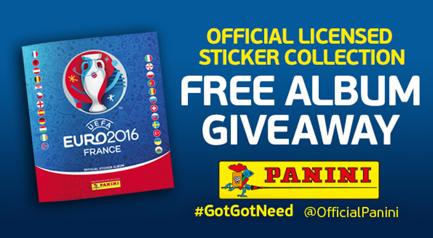 Free album giveaway from Panini