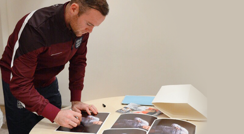 Member offer: Win an England programme & illustration signed by Wayne Rooney