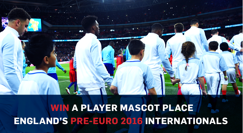 Win a Player Mascot place for the pre-Euro internationals