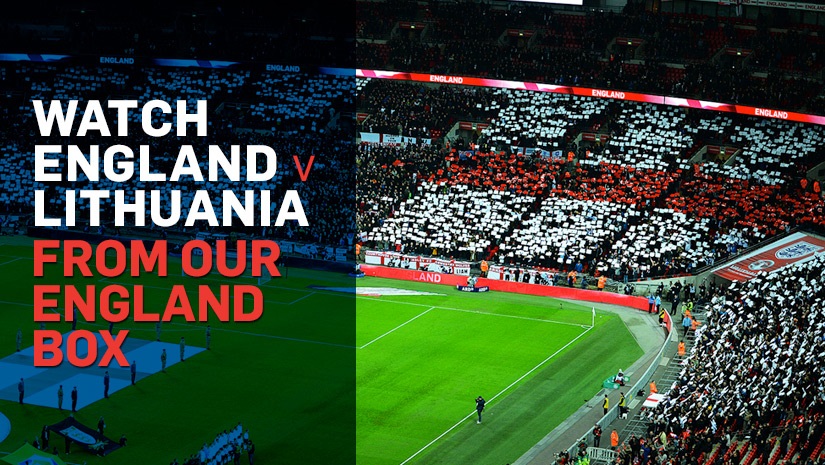 Closed: Watch England v Lithuania from our England Box